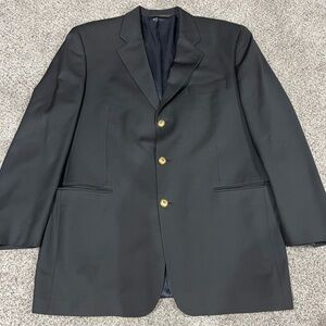 Jack Victor Made In Canada Black Gold Buttons 100% Wool Men’s Blazer 44 L